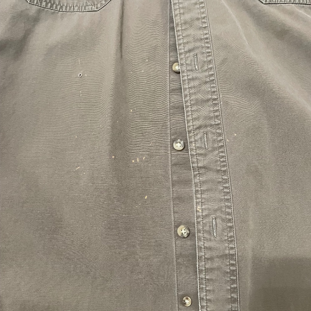 Carhartt Work Shirt Olive Green Button Down Shirt/Shacket 100% Cotton XXL Men’s - Picture 4 of 14